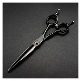 NC 6 Pouces à Coupe Plate Noire, Ciseaux de Coiffure, Ciseaux à effiler Les Cheveux, Outils de barbier Couleur : Coupe Cou