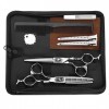 XJPB Cisailles de Coupe des Cheveux Coup de Coiffure Professionnelle Salon de Salon cisailles Kit Kit en Acier Inoxydable Cis