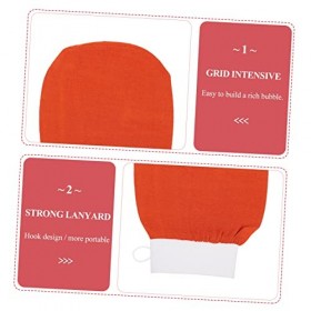 EVANEM 2pcs Gants de Bain éponges de Bain for Douche Gant de Bain Serviette Portable Gant exfoliant Longe épurateur Corps Out