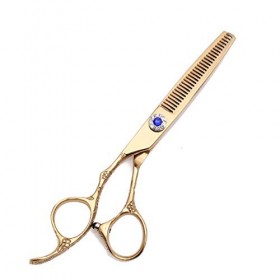 BECCYYLY Ciseaux À Cheveux 6 Pouces Doré Main Gauche Ciseaux De Coiffure Professionnels Ciseaux À Cheveux Coupe Amincissante 