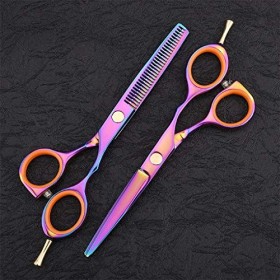 LUCHONG 6,0 Pouces Salon De Coiffure Ciseaux Cheveux Outil Professionnel en Acier Inoxydable Solide Et Durable Méticuleux Wor