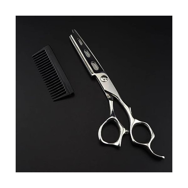 Ciseaux de coupe de cheveux, 6 pouces professionnels JP440c en acier 2 en 1 ciseaux à cheveux avec peigne coupe de cheveux ba
