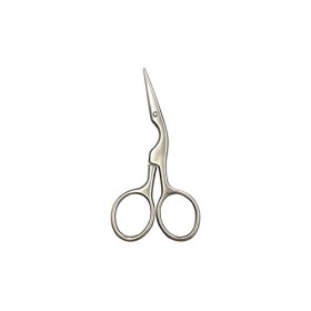 OUSIKA Nose Hair Trimmer Stainless Steel Mini Portable Curved Mustache Nose Ear Hair Remover Scissor Trimmer Rasage