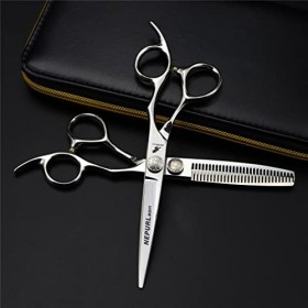 KOAIEZ Salon Multifonctionnel De 6,0 Pouces Ensemble De Cisaillements De Coiffure, Kit De Ciseaux De Coupe De Cheveux Profess