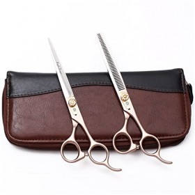 leybold Ciseaux De Coiffure Professionnels Ensemble De Ciseaux De Coiffure, en Acier Inoxydable Japonais 7,0 Pouces, Ciseaux 