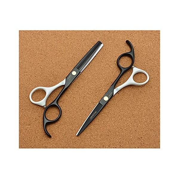 Ciseaux de coupe de cheveux 2 pièces de 5,5 pouces 16 cm ciseaux de barbier, ciseaux de barbier, ciseaux de barbier + ciseaux