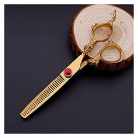 Ciseaux de coupe de cheveux Professionnels Razor Edge Hair, Ciseaux de coiffure électrolytiques dorés, Ciseaux plats, Ciseaux