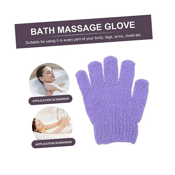 minkissy 80 Pièces Gants De Bain À Cinq Doigts Gant De Gommage Gants De Bain Exfoliants Pour La Peau Scrubstar Pour Femmes Ex