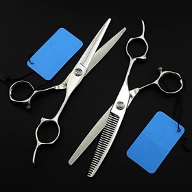 Ciseaux de coupe de cheveux, professionnels 440c 6 pouces, ciseaux à cheveux à fleurs, coupe de cheveux, ciseaux amincissants