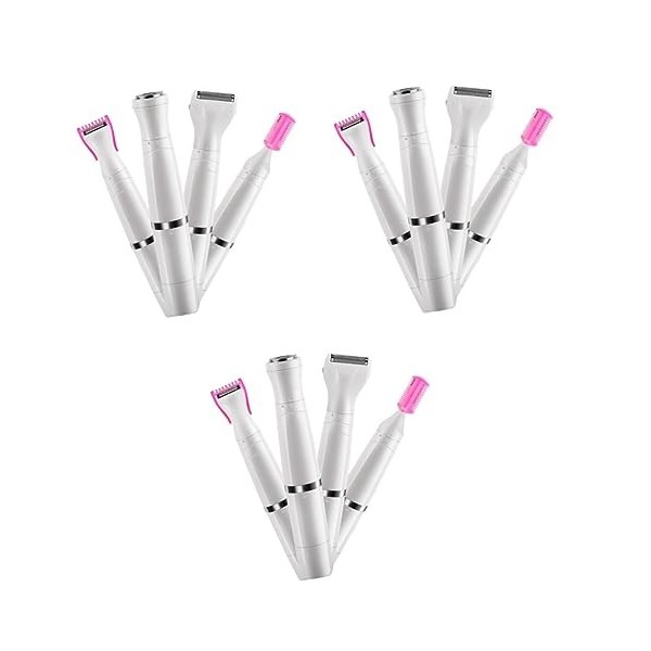 NIYANGLE 2 Pièces 4 Dermaplane Rasoir Pour Femmes Visage Dames Rasoir Électrique Rasoirs Électriques Dispositif De Rasage Des