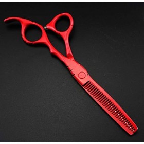 ciseaux de coiffeur Ciseaux De Coupe De Cheveux, 6 Pouces Professionnel Japon 440c Coupe Rouge + Ciseaux De Cheveux Amincissa...