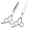 WYGC Scissors Ciseaux de Coiffeur pour Main Gauche，Ciseaux à Cheveux Professionnels Barbiers ou Usage Domestique, léger et Po
