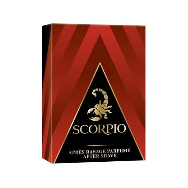 SCORPIO - Rouge Après-Rasage 100Ml - Soin et fraîcheur pour un rasage impeccable - Hygiène Et Beauté - Le Lot De 3