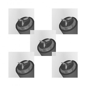 Lot de 5 mini rasoirs électriques de voyage portables rechargeables par USB Gris