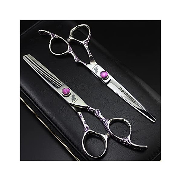 Outils de coiffure professionnels de 6 pouces, ciseaux de coupe de cheveux de coiffure, ciseaux de coupe de cheveux à poignée