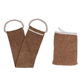Ensemble de gants exfoliants pour le corps en fibre de jute