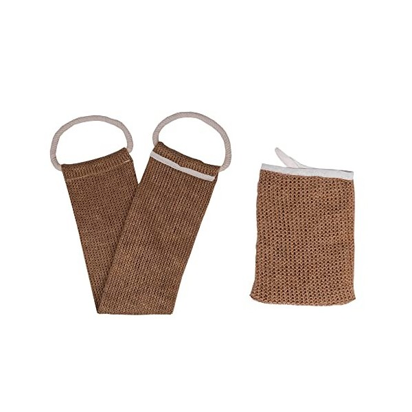 Ensemble de gants exfoliants pour le corps en fibre de jute