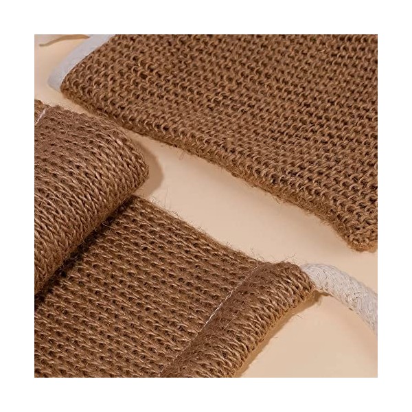 Ensemble de gants exfoliants pour le corps en fibre de jute