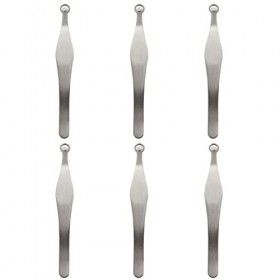 FRCOLOR 6 Pièces Ciseaux à Poils De Nez Ronde En Acier Inoxydable Pinces à Cheveux Pour Femmes Pincettes Cosmétiques Pince à 