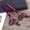 Ciseaux de coiffure, ensemble de ciseaux de coiffure, ciseaux amincissants 15,2 cm, rouge violet, pour salon de coiffure ou u