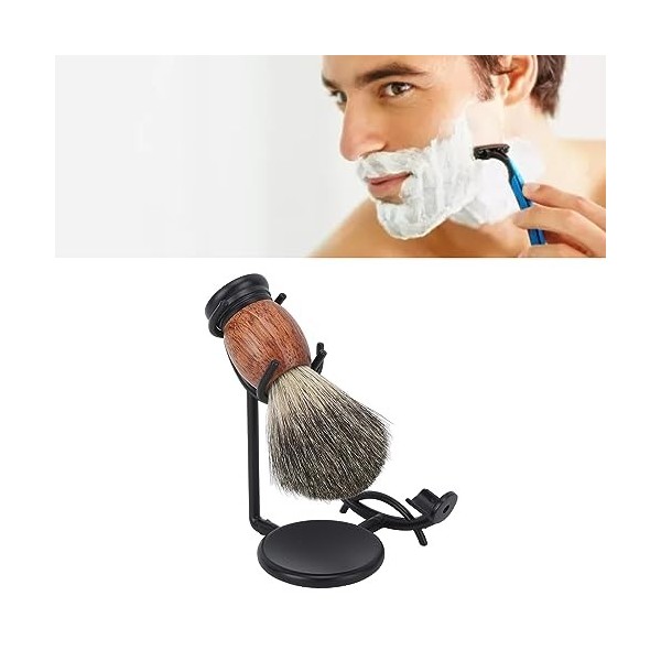 TYCIONG Ensemble Doutils de Rasage de Barbe Support de Rasoir Bol de Savon de Rasage Affûtage Brosse à Barbe pour Salon