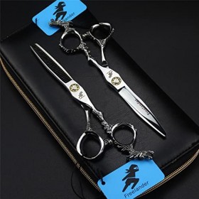 leybold Ciseaux De Coiffure Professionnels Ensemble De Ciseaux en Acier Inoxydable De 6,0 Pouces en Acier Inoxydable, avec Ac