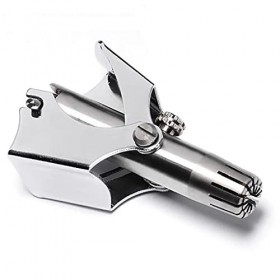 QZH Tondeuse à Poils de Nez Portable Manuel Nez Oreille épilateur épilation Manuelle Lavable avec Brosse, tondeuses