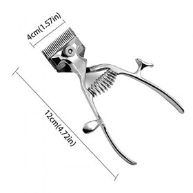 QZH Tondeuse Manuelle Tondeuse de Coiffeur Salon de Coiffure Outils de Tondeuse Outil de Coupe de Cheveux Classique en Acier 