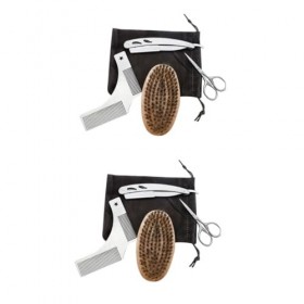 Beaupretty 8 Pièces Ciseaux À Barbe Kit De Toilettage Ciseaux À Moustache Outil De Mise En Forme Cisailles À Barbe Ciseaux De