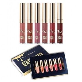 Lot de 6 rouges à lèvres liquide mat et étanche, longue durée, version anniversaire, maquillage, couleurs du monde pour les f