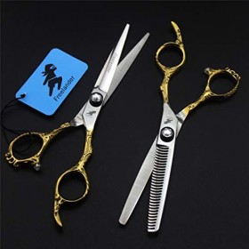 Ciseaux de Coupe de Cheveux Professionnel Set 6.0" Ciseaux Dilution Coiffure Ciseaux de toilettage Styling 440C de Sharp Kit 