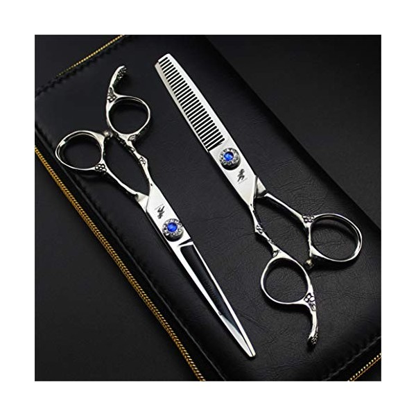 Gauchère 6.0" Coupe de Cheveux Ciseaux Set - Ciseaux Coiffure Dents à effiler Ciseaux Toilettage Styling Haut de Gamme Plum p