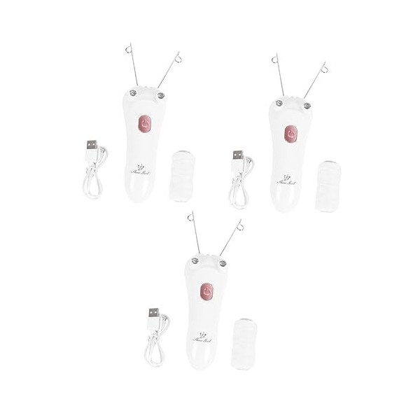 minkissy Lot de 3 épilateurs électriques rechargeables pour le visage - Rasoirs pour femme - Rasoir électrique rechargeable -