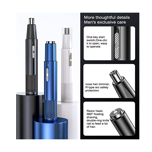 Nose Hair Trimmer For Ears Finisher Men Femme - Tondeuse Nez Oreilles Epilateur, Rasoir à Nez Électrique Homme Femme, Tondeus