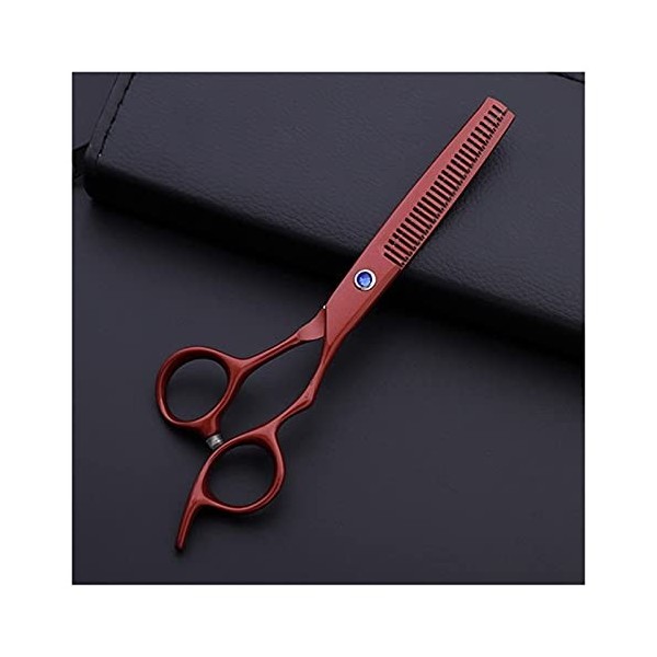 Ciseaux de coupe de cheveux 6" pouces Vin rouge Ciseaux de coiffure Coupe de cheveux Amincissement Ciseaux de maquillage Cise