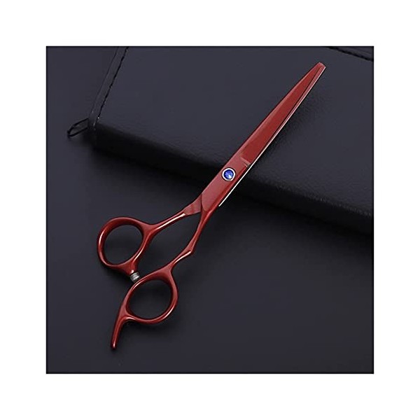 Ciseaux de coupe de cheveux 6" pouces Vin rouge Ciseaux de coiffure Coupe de cheveux Amincissement Ciseaux de maquillage Cise