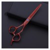 Ciseaux de coupe de cheveux 6" pouces Vin rouge Ciseaux de coiffure Coupe de cheveux Amincissement Ciseaux de maquillage Cise