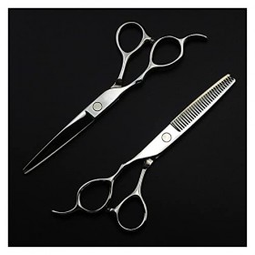 NC Ciseaux de barbier pour gaucher, Ciseaux de barbier de 5,5/6 Pouces, Cheveux clairsemés, Ciseaux de barbier Outils de barb