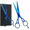 Kit Ciseaux Coiffure Professionnel 5.5" Ciseaux Desepaississant Cheveux Coupe Fourche Cheveux Ciseaux Coiffeur Professionnel,