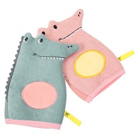 VducK 2pcs Serviette de bain for enfants Gants de gommage for le corps Épurateur de bain Épurateur de bain for le bain du cor