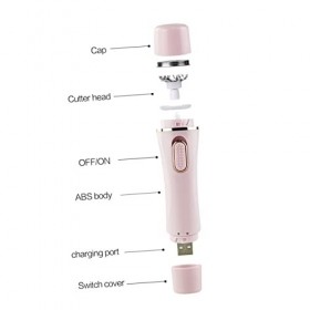 Beavorty 3 Pièces Dame Rasoir Enlèvement Épilateurs Rasoirs Électriques Enlèvement USB Femmes Rasoir Enlèvement Machine Rasoi