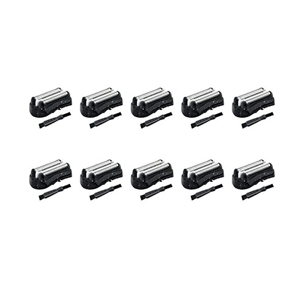 Fegtrty Lot de 10 têtes de rasoir de rechange 32B Series 3 301S 310S 320S 330S 340S 360S 380S 3000S 3020S 3040S 3080S