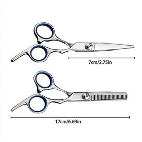 OUSIKA Ciseaux de coupe de cheveux Ciseaux amincissants de coupe de cheveux Ensemble de coiffure avec bandes élastiques Kit d
