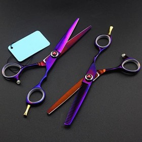 ciseaux de coiffeur Ciseaux De Coupe De Cheveux, 6 Pouces Professionnel Japon 440c Violet Gem Ciseaux De Cheveux Coupe Coiffe...