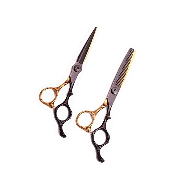 leybold Ciseaux de Coiffure Ensemble de Ciseaux Minces, Ciseaux de Cheveux Humains de 6 Pouces Set de Ciseaux de Cheveux Huma