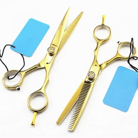 Ciseaux de coupe de cheveux, 5,5 et 6 pouces Ciseaux à cheveux professionnels 440c 6cr, ensemble de ciseaux de coiffure pour ...