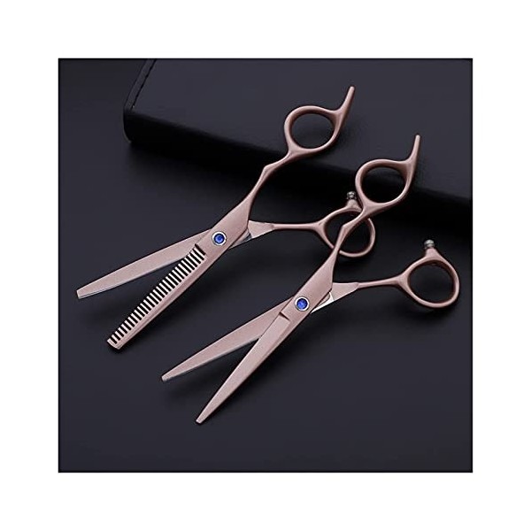 Ciseaux de coupe de cheveux 6 "pouces ciseaux de coiffure en or rose, cheveux clairsemés, ciseaux de maquillage, ciseaux de c