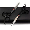 Outils de coupe des cheveux Ciseaux de coiffure professionnels roses noirs de 6,0 pouces pour femme Color : Black 