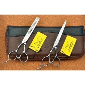 Ensemble de ciseaux professionnels pour gauchers, 5.5/6.0 pouces, pour barbiers, ciseaux de coupe de cheveux, outil de coiffu