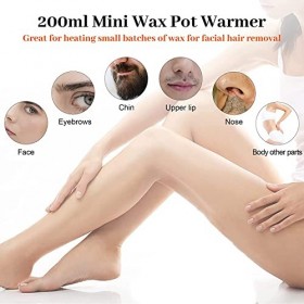 Trjgtas Mini Machine Chaude de Cire dépilation, Machine Chaude de Cire de Paraffine avec 6 Vitesses de réglage de la tempéra